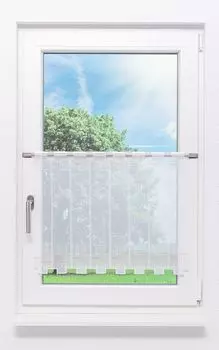 Панельная штора Plauener Spitze - Блоки (Ш х В) 257.30см*50см белый/бело-золотой