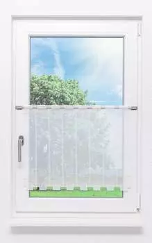 Панельная штора Plauener Spitze - Блоки (Ш х В) 249см*50см белый/бело-золотой