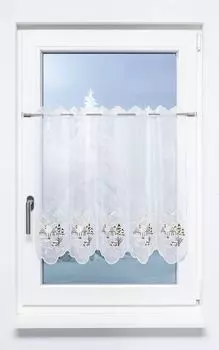 Панельная штора Plauener Spitze - Дом (Ш х В) 162см*65см коричневый/серо-коричневый