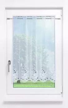 Панельная штора Plauener Spitze - игра цветов #1Ш (Ш х В) 81см * 120см белоснежный/белый