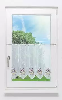 Панельная штора Plauener Spitze - Kauz (Ш х В) 178,2см*49см разноцветная/оранжевая, оранжевый