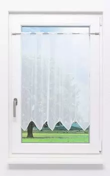 Панельная штора Plauener Spitze - кудри (Ш х В) 194,40см*80см желтый/светло-желтый