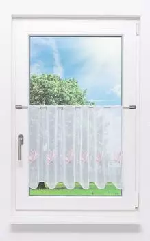 Панельная штора Plauener Spitze магнолия (Ш х В) 224см * 49см розовый/розовый