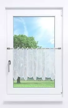 Панельная штора Plauener Spitze - Melanie #1Ш (Ш х В) 243см*45см пастельный оранжевый/оранжевый