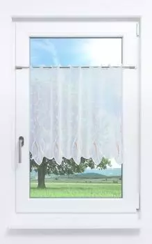 Панельная штора Plauener Spitze - Melanie #1Ш (Ш х В) 129,6см*60см пастельно-оранжевый/оранжевый