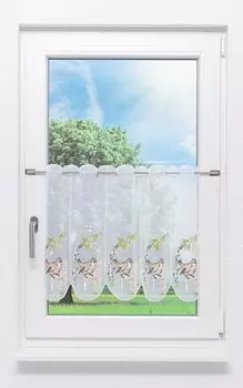 Панельная штора Plauener Spitze - птичка (Ш х В) 228.20см*50см коричневая/глиняно-коричневая, коричневый