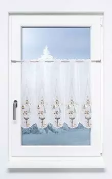 Панельная штора Plauener Spitze - Рождественская деревня (Ш х В) 240см*55см коричневая/разноцветная, коричневый