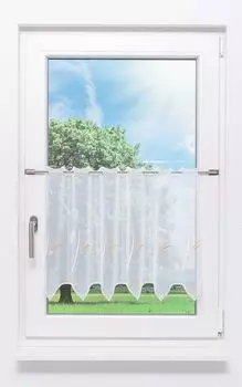 Панельная штора Plauener Spitze - Стрелиция (Ш х В) 229.60см*50см бежевый/бело-бежевый, белый