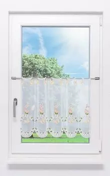 Панельная штора Plauener Spitze - весна (Ш х В) 48,90см*49см желтый/желто-оранжевый