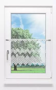 Панельная штора Plauener Spitze - Жемчужина (Ш х В) 200см*45см белая, белый