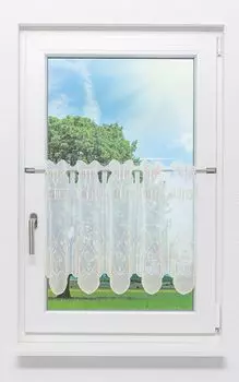 Панельная штора Plauener Spitze - жемчужные ракушки (Ш х В) 195,60см*50см бежевый/песочный