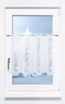 Панельная штора Plauener Spitze - звездная пыль (Ш х В) 48см*55см серебристый/серебристо-белый, серебро