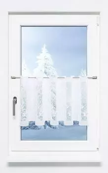 Панельная штора Plauener Spitze - звездная пыль (Ш х В) 256см*40см серебристый/серебристо-белый, серебро