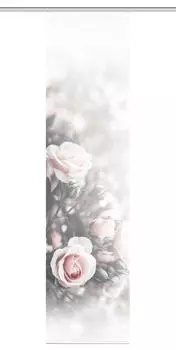 Панельная штора полупрозрачная 60/245 см, розовый