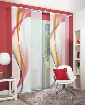 Панельная штора redfield, 3 шт. 3 шт. 180/245 см, красный