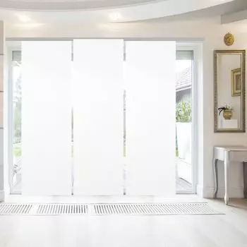 Панельная штора с непрозрачным мотивом звезды луны флуоресцентная детская панель на тележке белая 1 шт. 245x60 (высота x ширина см), 80495 Bestgoodies, белый