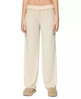 Панталоны с кружевными вставками и рюшами Posy Edikted, желтый