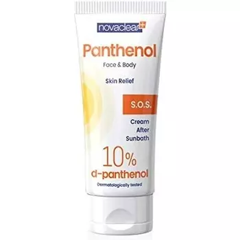 Пантенол успокаивающий крем для лица и тела после загара 50мл, Novaclear