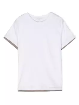 Paolo Pecora футболка с контрастной отделкой, белый