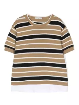 Paolo Pecora футболка в полоску, нейтральный цвет