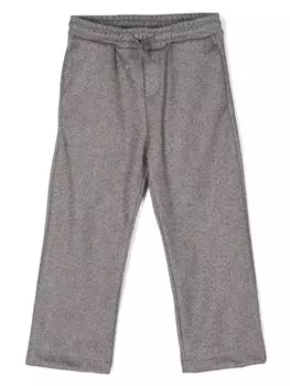 Paolo Pecora Kids брюки с узором в елочку, серый