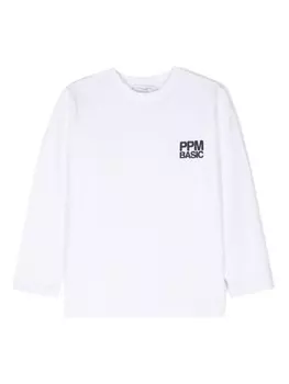 Paolo Pecora Kids футболка с логотипом, белый