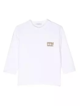 Paolo Pecora Kids футболка с логотипом, белый