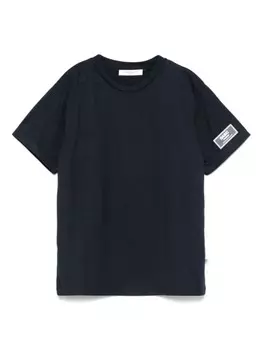 Paolo Pecora Kids футболка с нашивкой-логотипом, синий