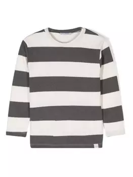 Paolo Pecora Kids футболка в полоску, серый