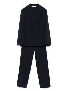 Paolo Pecora Kids костюм с двубортным пиджаком, синий