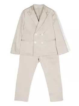 Paolo Pecora костюм-двойка строгого кроя, нейтральный цвет