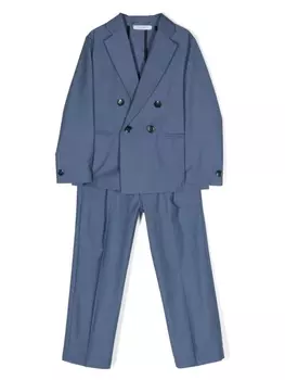 Paolo Pecora костюм с двубортным пиджаком, синий
