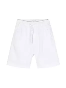Paolo Pecora поплиновые шорты из смесового льна, белый