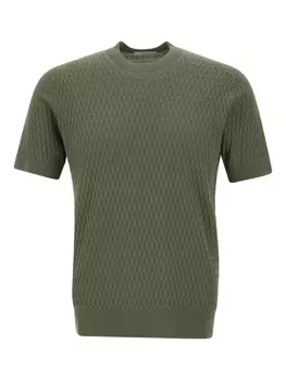Paolo Pecora жаккардовая футболка с узором, зеленый