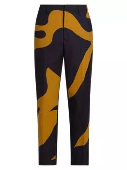 Паоло Шерстяные Брюки Dries Van Noten, нави