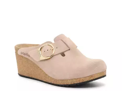 Papillio by Birkenstock Fanny Wedge Clog - женские Birkenstock, Beige Suede