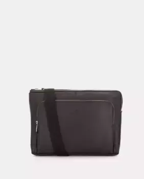 Папка для документов унисекс из коричневой яловой кожи с ремнем на плечо Scharlau, коричневый