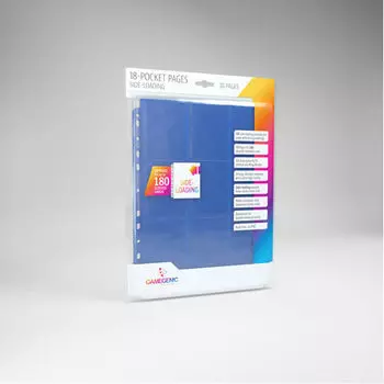 Папка для карт Gamegenic Sideloading 18-Pocket Pages 10 Pcs Pack Blue Gamegenic
