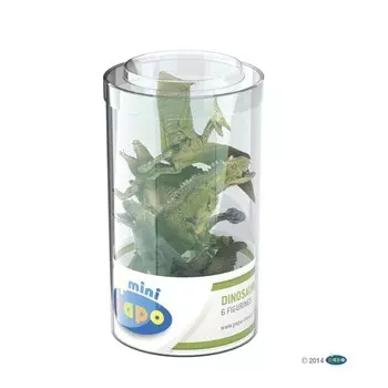 Papo 33019 Mini Plus Динозавры, набор 2 – 6 шт. в тубусе.