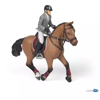 Папо 51561 лошадь на соревнованиях со всадником Papo