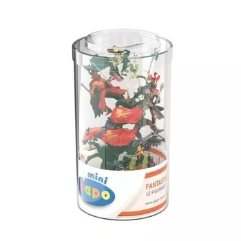Папо, Коллекционная фигурка, 33013 Mini Fantasy - в тубусе 12 штук Papo