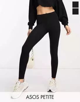 Пара черных леггинсов ASOS DESIGN Petite - BLACK