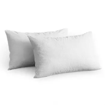 Пара хлопковых махровых наволочек на молнии - Рубиновый Daunex