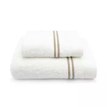 Пара хлопковых махровых полотенец - Город Lisola, цвет Bianco/Creta