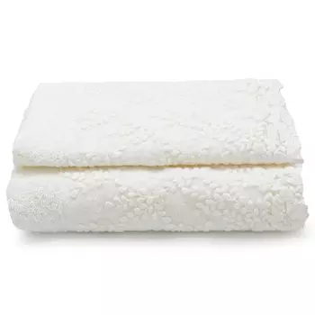 Пара хлопковых махровых полотенец с кружевной оборкой - Alessia Lisola, цвет Panna