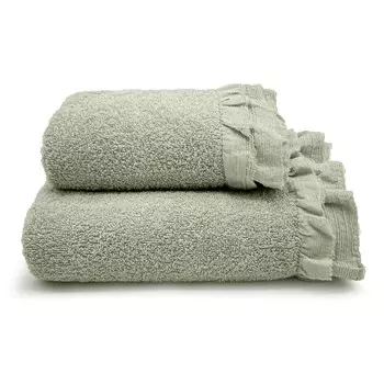 Пара хлопковых махровых полотенец - вуаль Lisola, цвет Mango