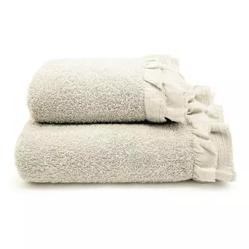 Пара хлопковых махровых полотенец - вуаль Lisola, цвет Sabbia