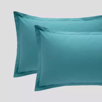 Пара хлопковых наволочек с краской мадаполам Riviera, бирюзовый