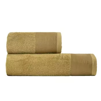 Пара льняных полотенец StoneWashed с оборкой - Луара Lisola Stone, цвет Bronzo