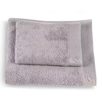 Пара однотонных хлопковых махровых полотенец - Blumarine Blumarine, цвет Grigio